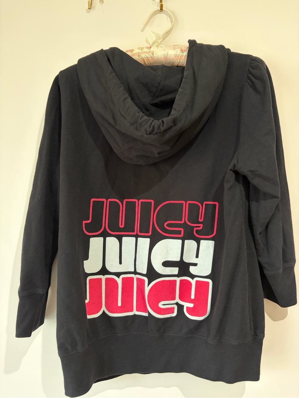 Juicy Couture Y2K Black Graphic Hoodie - Retro Logo